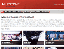 Tablet Screenshot of milestoneoutdoor.com